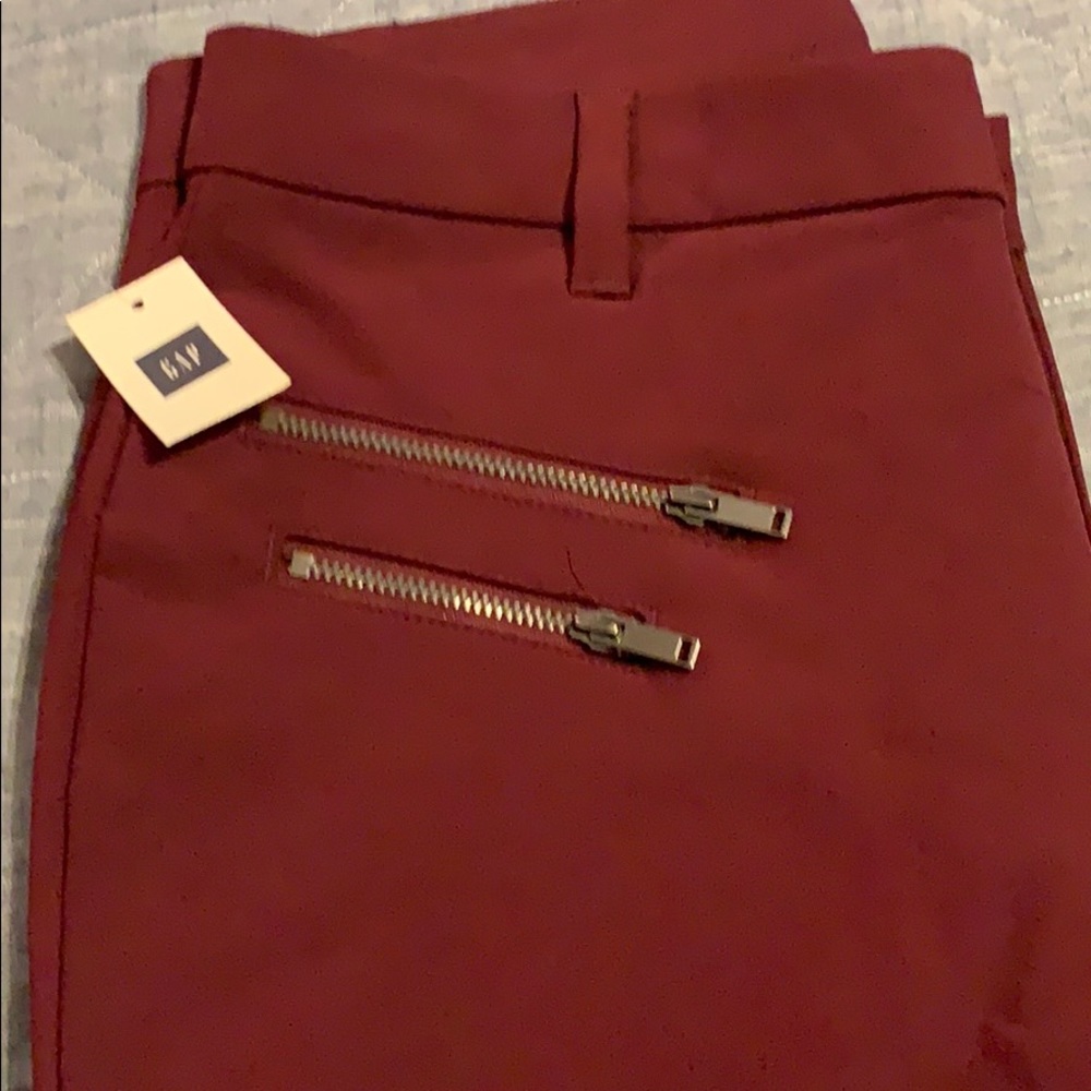 Gap women’s slacks size 8 .Burgundy